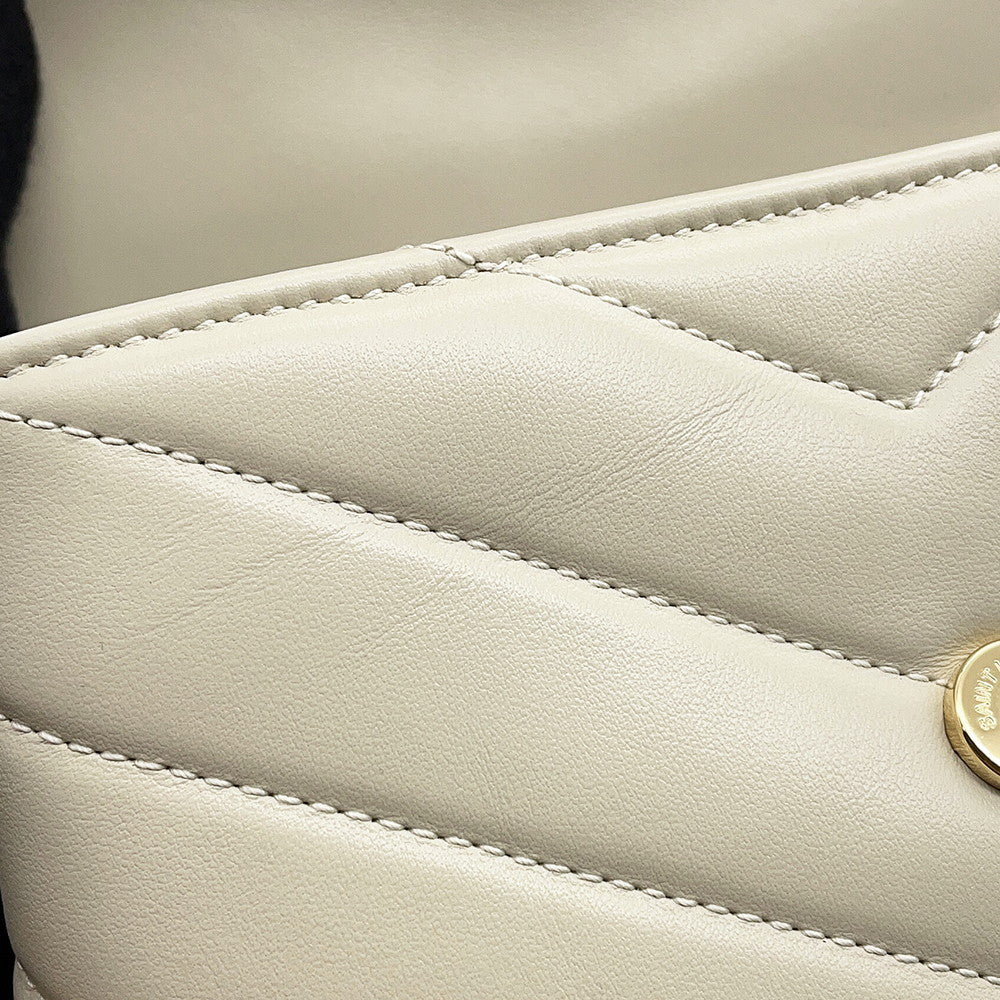 Yves Saint Laurent Loulou Toy Bag Shoulder Bag Ivory678401 Calf Leather
