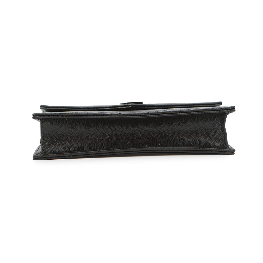 SAINT LAURENT PARIS Cassandra Chain Wallet Black695108 Leather