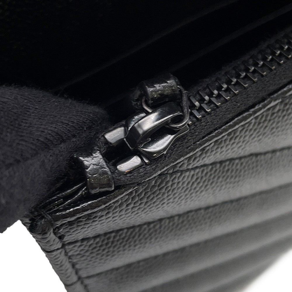 SAINT LAURENT PARIS Cassandra Chain Wallet Black695108 Leather