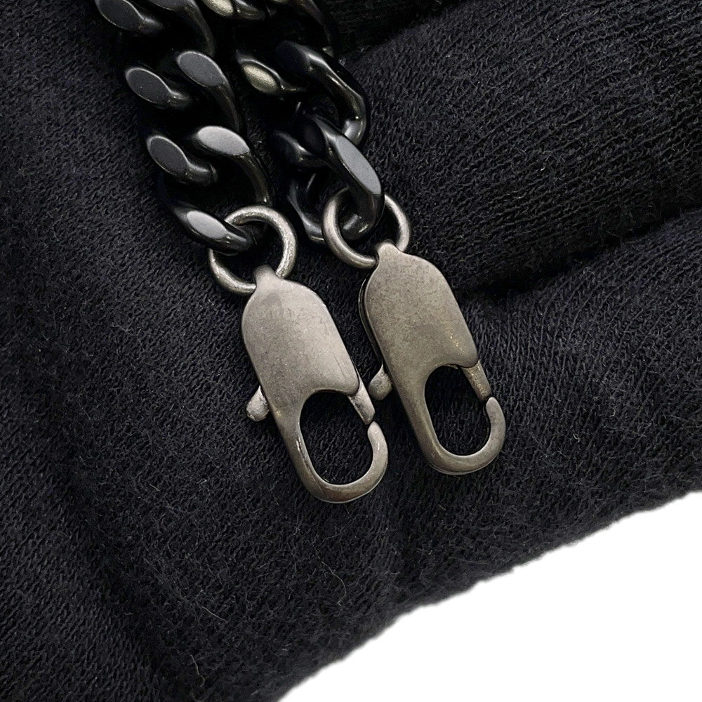 SAINT LAURENT PARIS Cassandra Chain Wallet Black695108 Leather