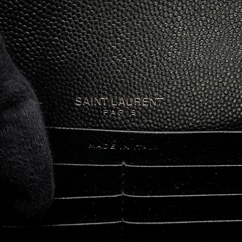 SAINT LAURENT PARIS Cassandra Chain Wallet Black695108 Leather
