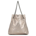 BALENCIAGA Crash Tote Bag MetalicBeige742941 Leather Size Medium