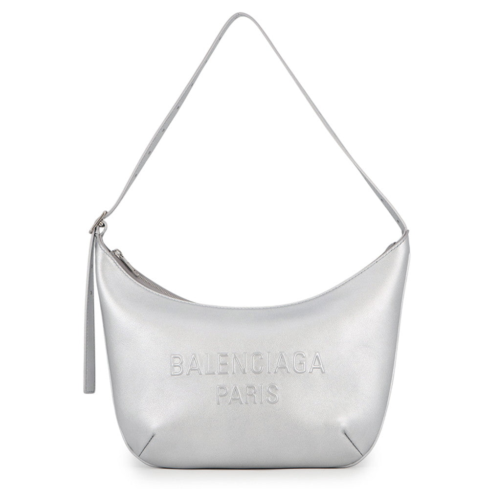 BALENCIAGA Mary Kate Sling Bag Silver771733 Leather
