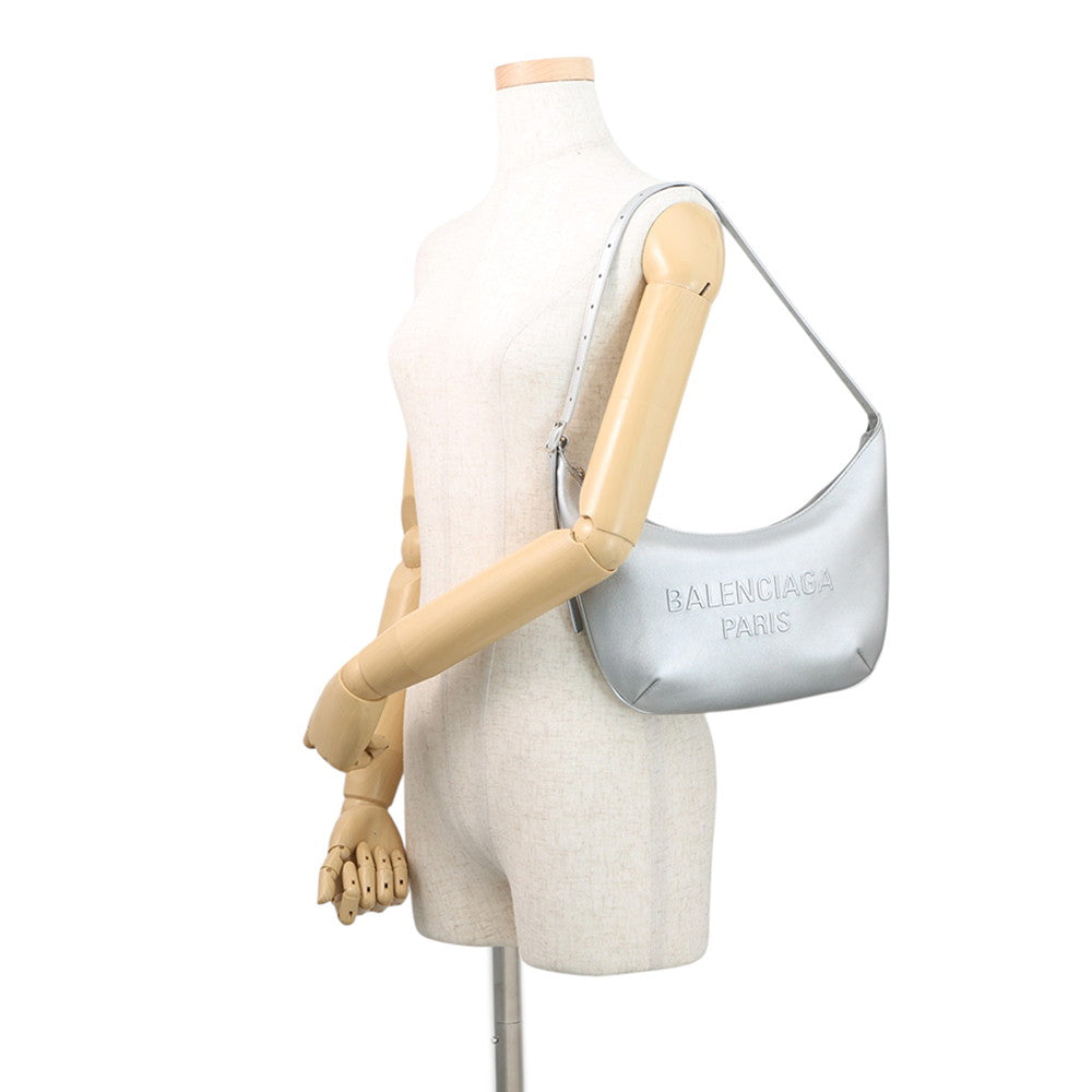 BALENCIAGA Mary Kate Sling Bag Silver771733 Leather