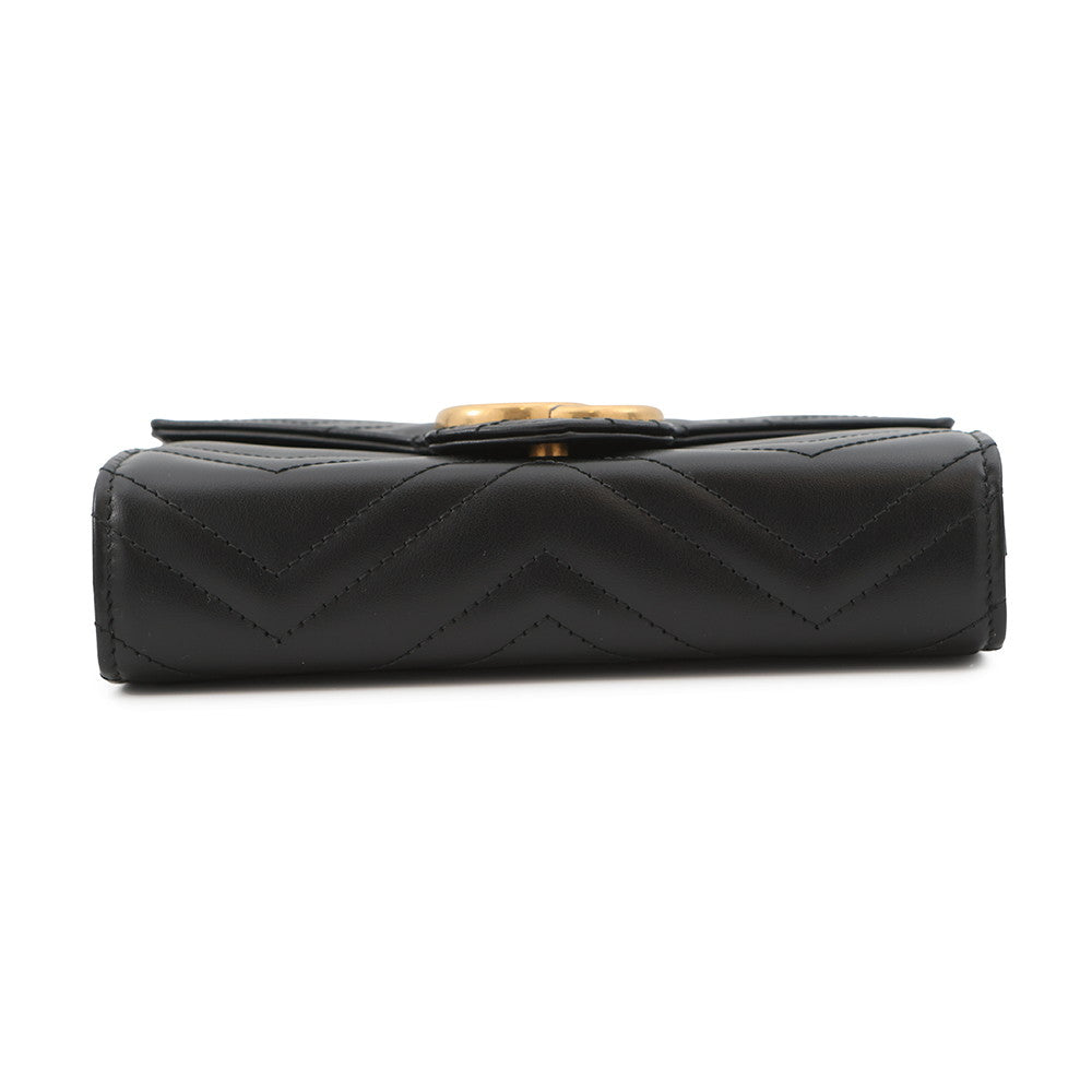 GUCCI GG Marmont Chain wallet Black474575 Leather