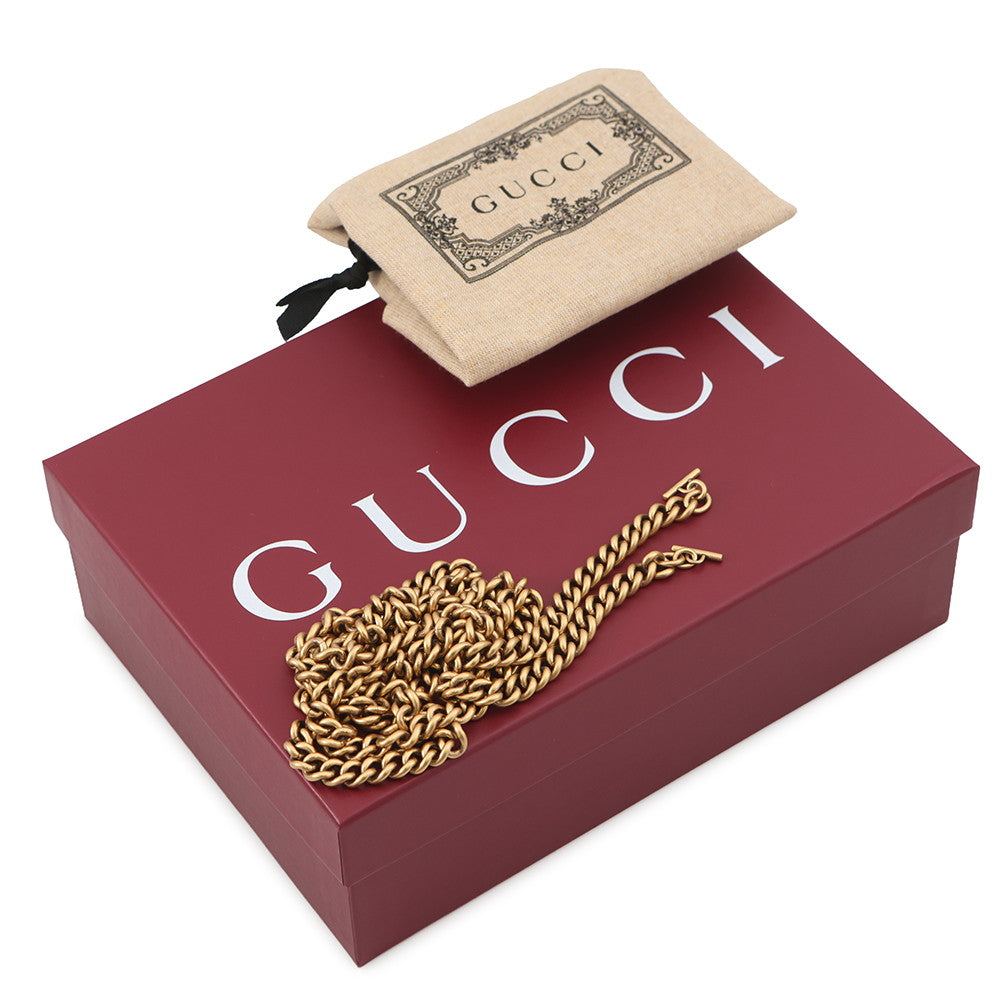 GUCCI GG Marmont Chain wallet Black474575 Leather