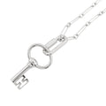 HERMES Long Necklace Curiosite Metal