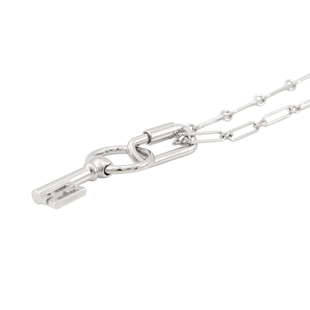 HERMES Long Necklace Curiosite Metal