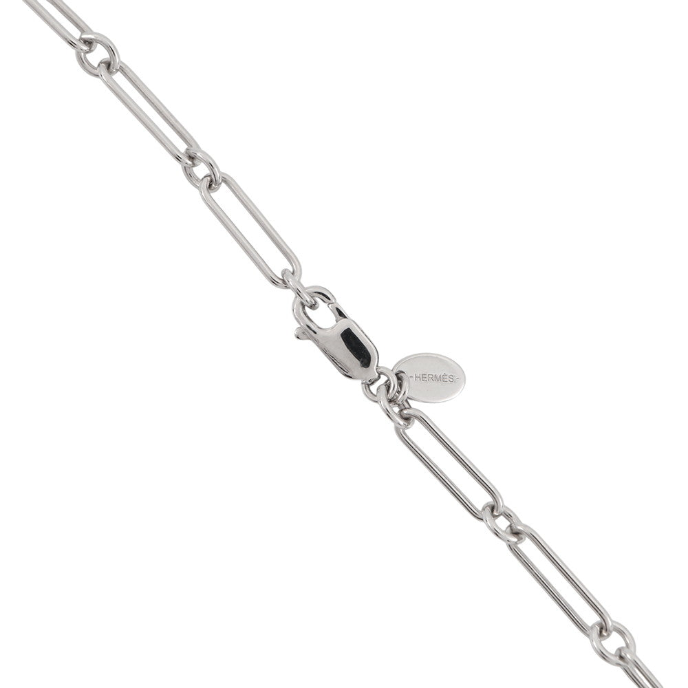 HERMES Long Necklace Curiosite Metal