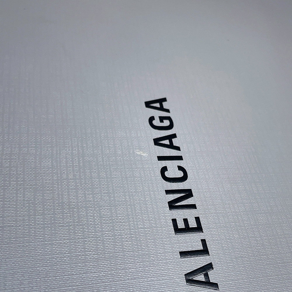 BALENCIAGA Bistro Basket Bag Black/Gray/White671342 Patent Leather Size XS