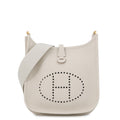 HERMES Evelyne3 Craie Taurillon Clemence Size 23