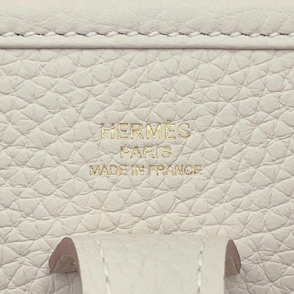 HERMES Evelyne3 Craie Taurillon Clemence Size 23