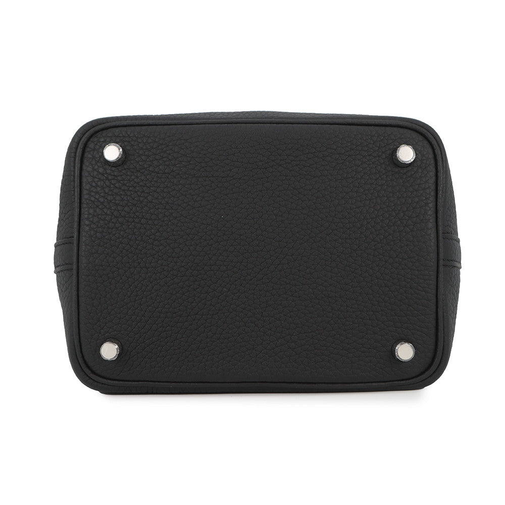 HERMES Picotin Lock Black Taurillon Clemence Size PM
