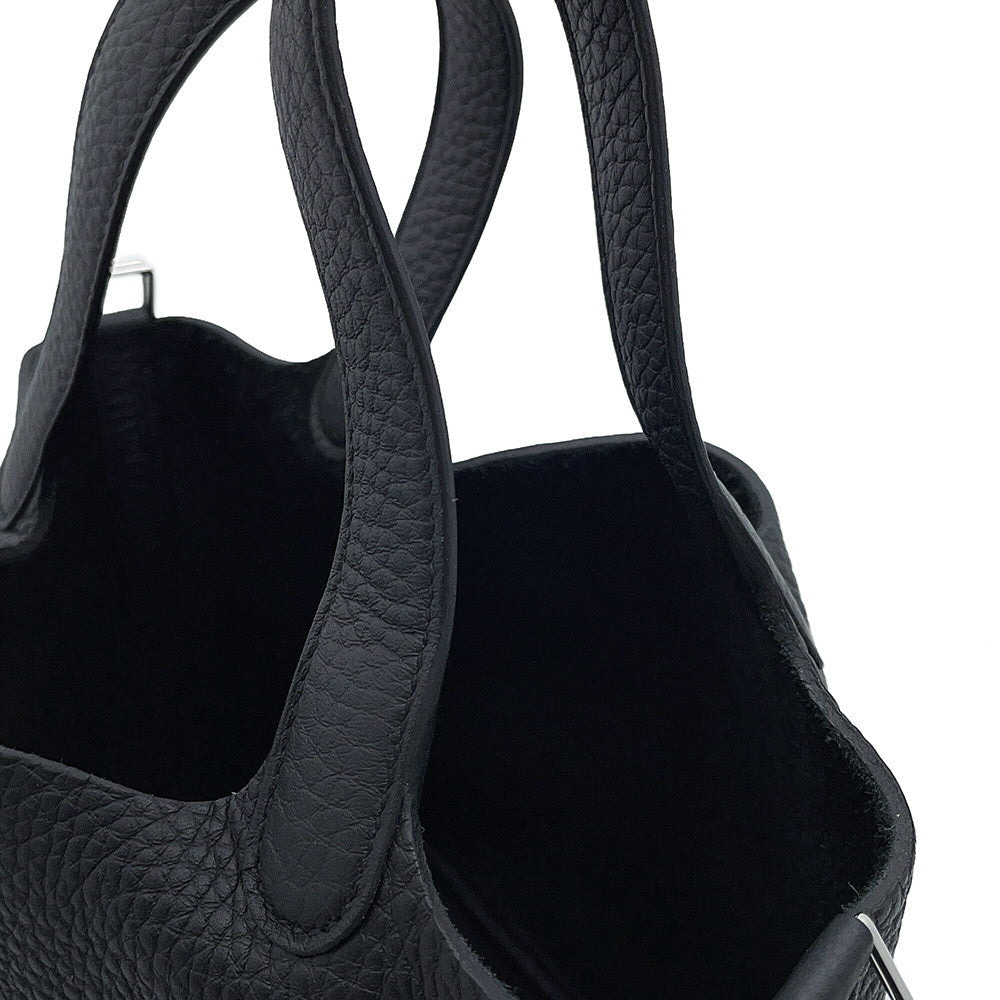 HERMES Picotin Lock Black Taurillon Clemence Size PM