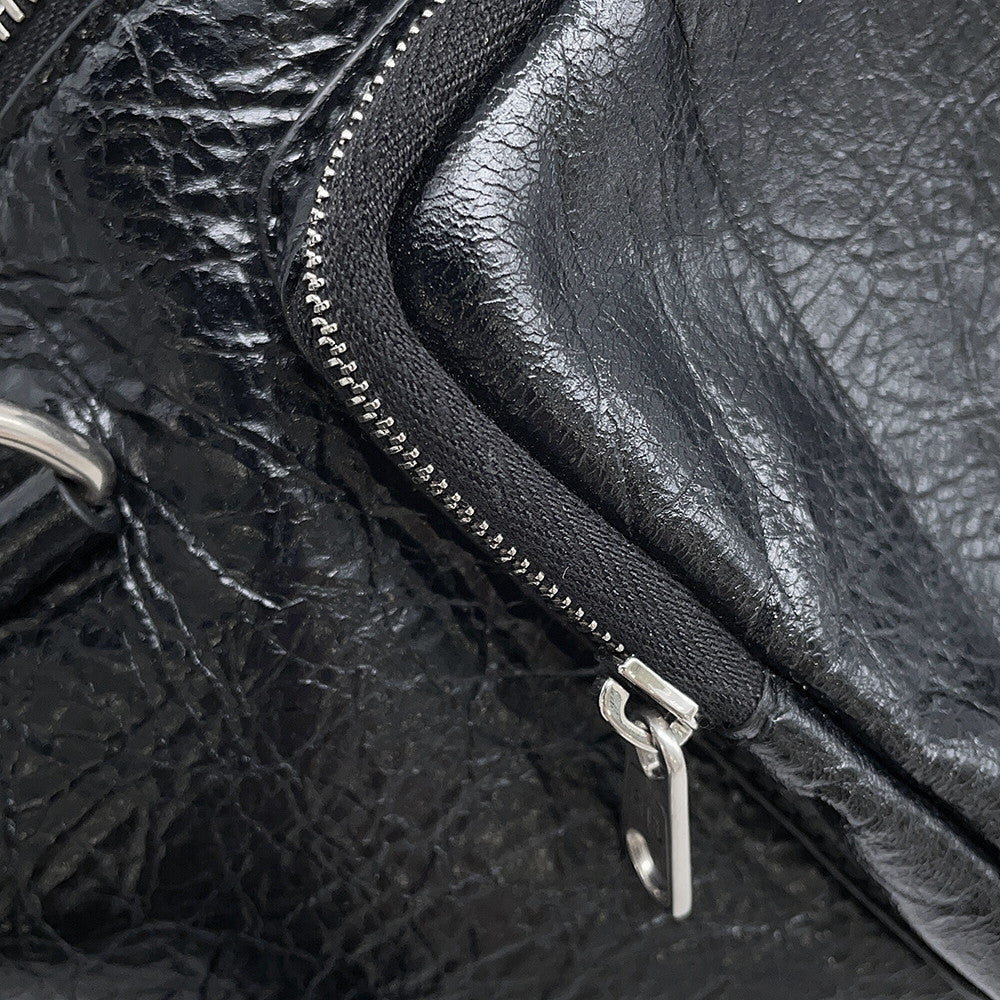 BALENCIAGA SUPERBUSY Belt Bag Black703143 Leather