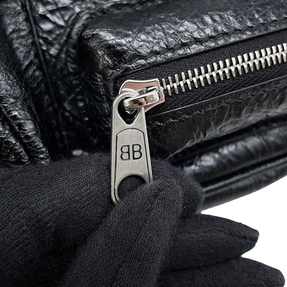 BALENCIAGA SUPERBUSY Belt Bag Black703143 Leather