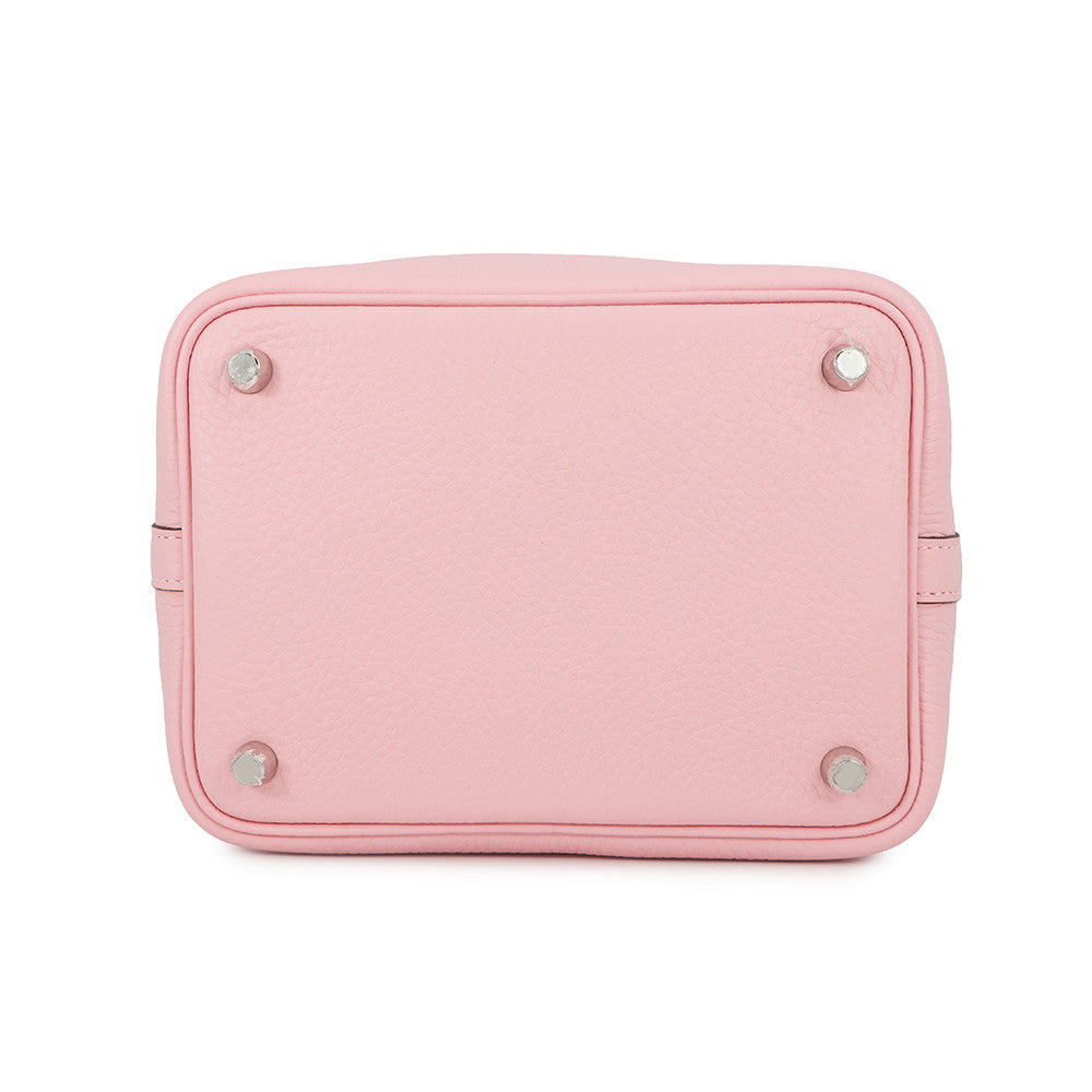 HERMES Picotin Lock Rose Sakura Taurillon Clemence Size PM