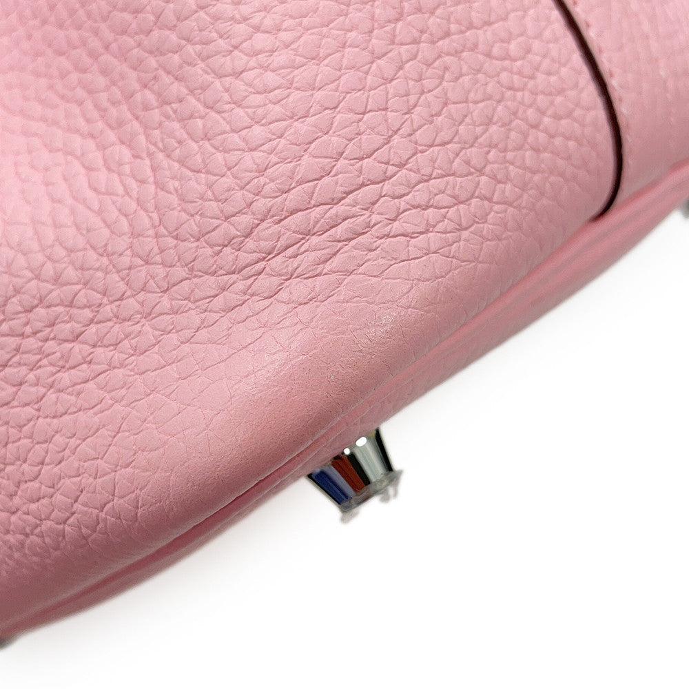 HERMES Picotin Lock Rose Sakura Taurillon Clemence Size PM