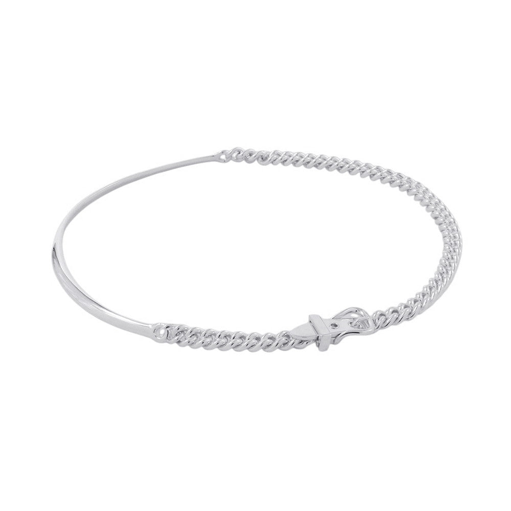 HERMES BoucleSellier Inflexible Necklace Size PM/44 SV925