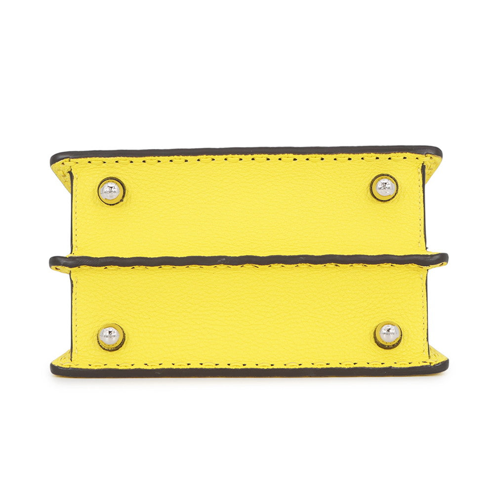 FENDI Peekaboo Selleria I see you Yellow8BN335 Leather Size Petit