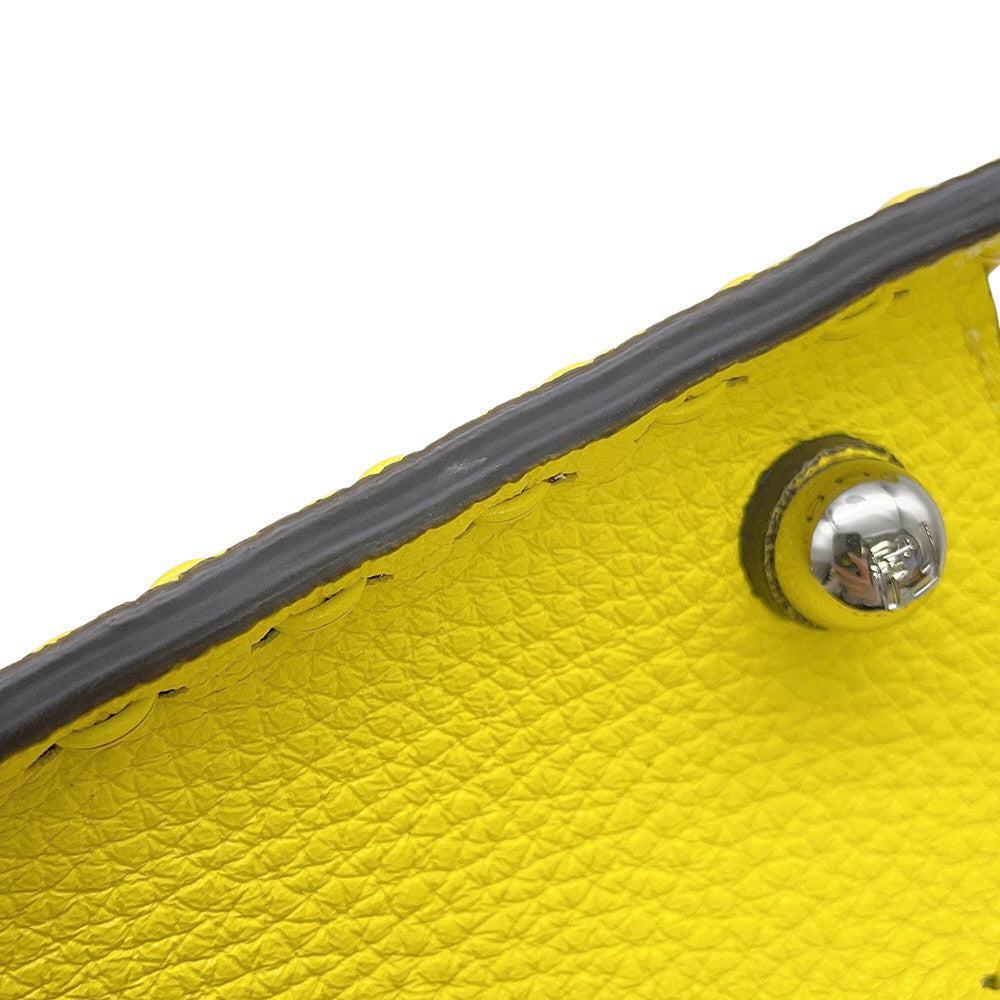 FENDI Peekaboo Selleria I see you Yellow8BN335 Leather Size Petit