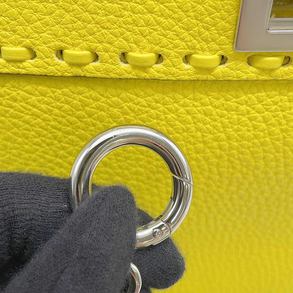 FENDI Peekaboo Selleria I see you Yellow8BN335 Leather Size Petit