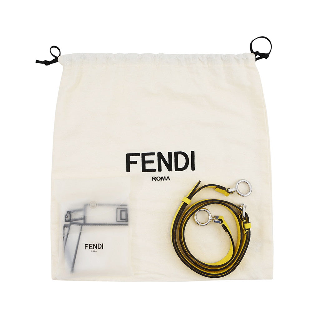 FENDI Peekaboo Selleria I see you Yellow8BN335 Leather Size Petit
