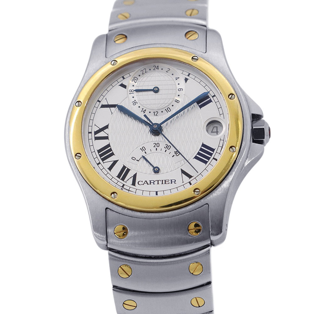 CARTIER Santos Rondo W29mm Stainless Steel K18YG Silver DialW20038R3