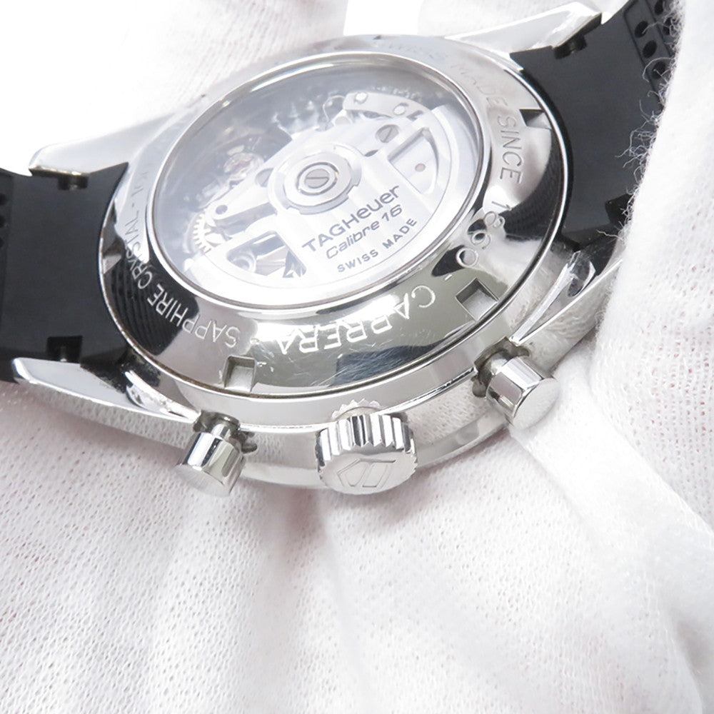 TAG HEUER Carrera Chronograph Tachymeter Racing W41mm Stainless Steel Rubber Black DialCV2014.FT6014