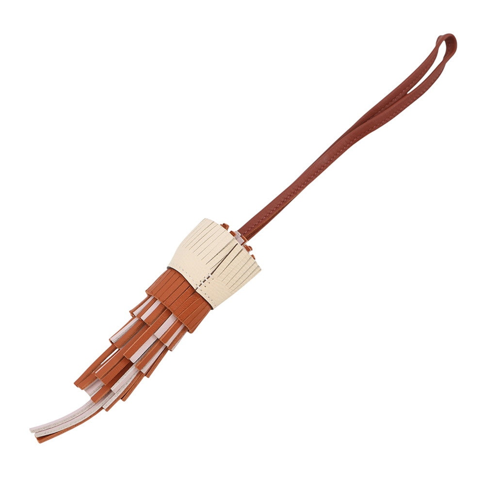 HERMES Chouette Bag Charm Pain de Epice/Mauve Pale/Sienne/Nata/White Epsom Lambskin Swift Leather