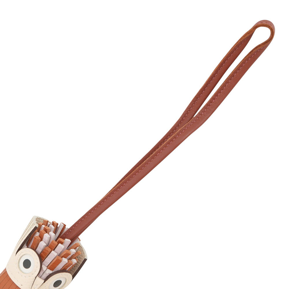 HERMES Chouette Bag Charm Pain de Epice/Mauve Pale/Sienne/Nata/White Epsom Lambskin Swift Leather