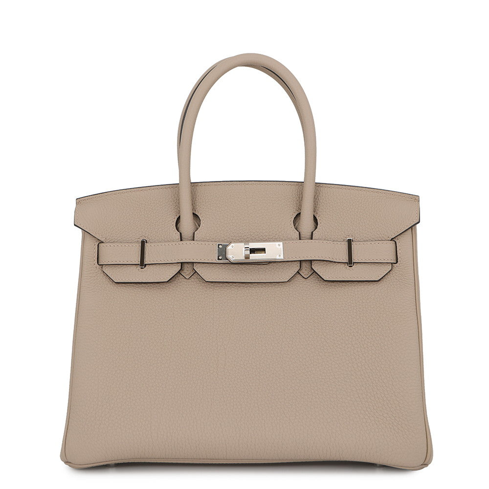 HERMES Birkin Gris Tourterelle Togo Leather Size 30