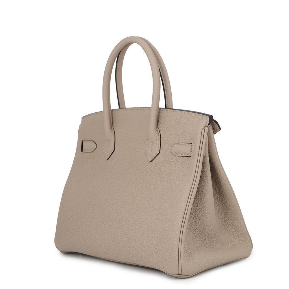 HERMES Birkin Gris Tourterelle Togo Leather Size 30