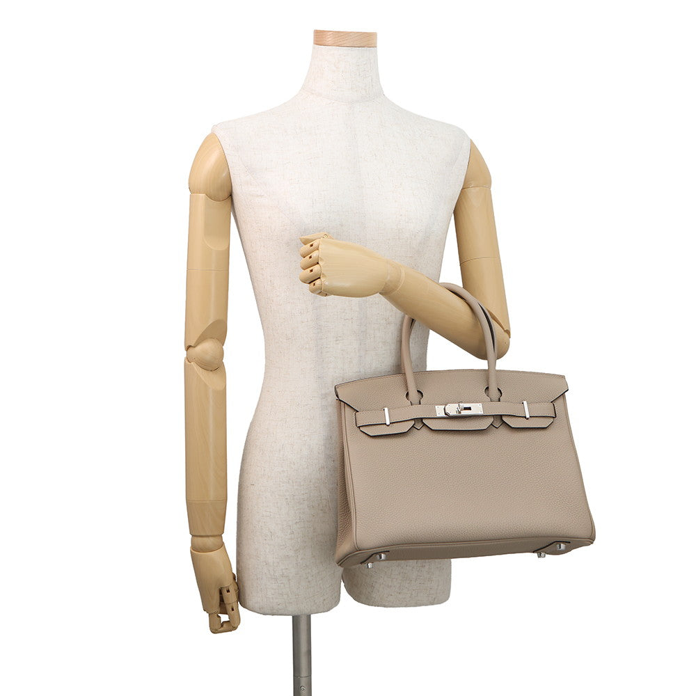 HERMES Birkin Gris Tourterelle Togo Leather Size 30