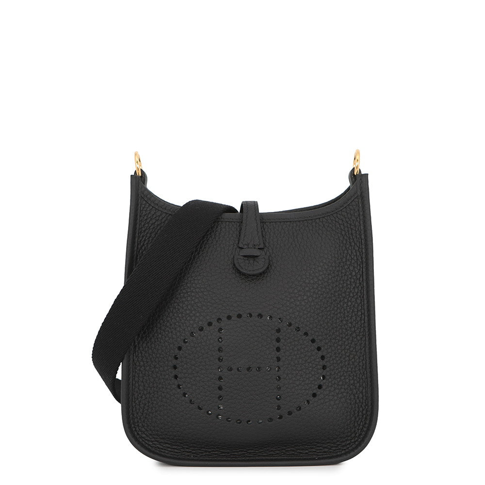 HERMES Evelyne3 Long Black Taurillon Clemence Size TPM