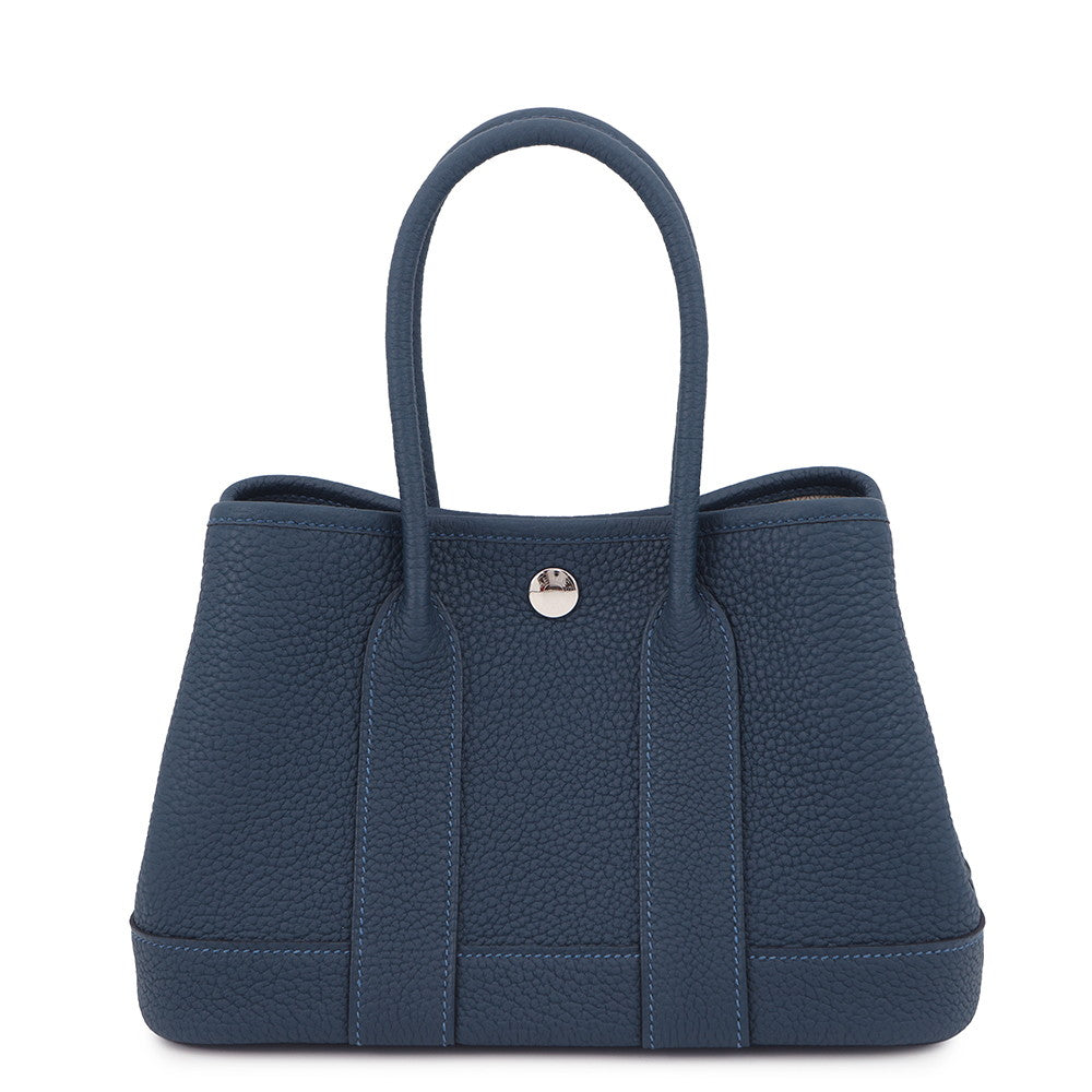 HERMES Neo Garden Blue de Prusse Negonda Leather Size 23