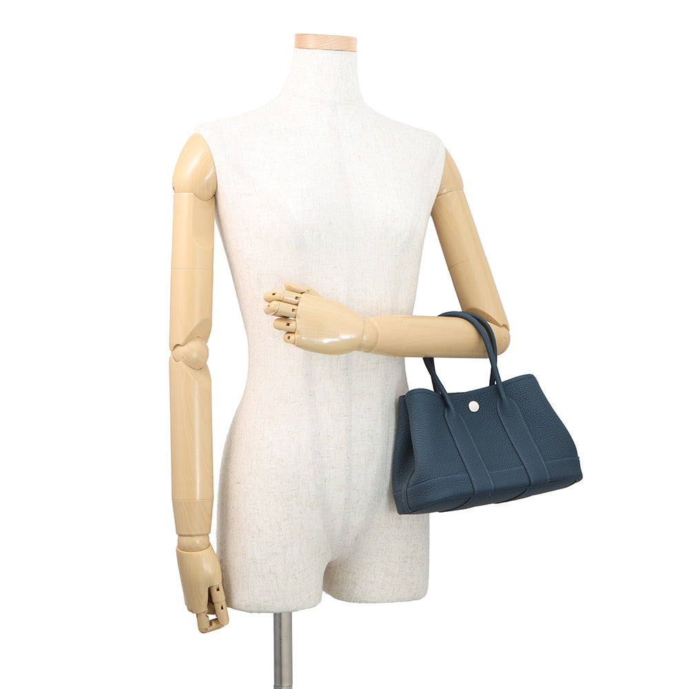 HERMES Neo Garden Blue de Prusse Negonda Leather Size 23