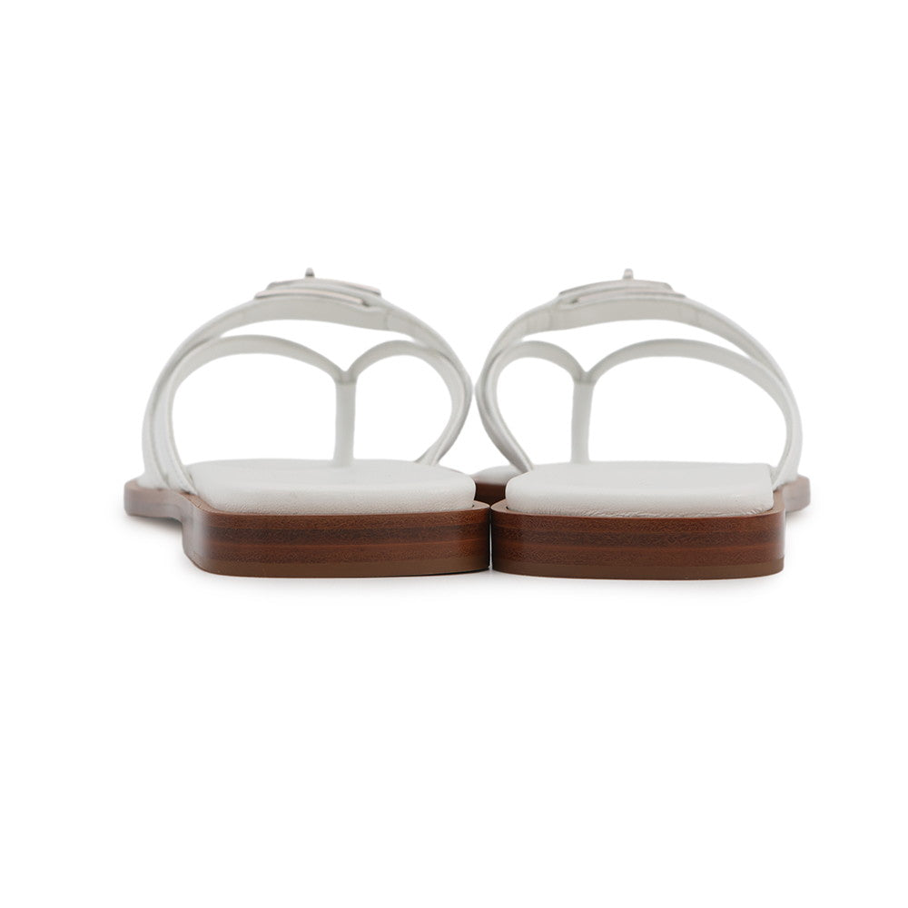 HERMES Sandals Miss WhiteH261038Z Calf Leather Size 36