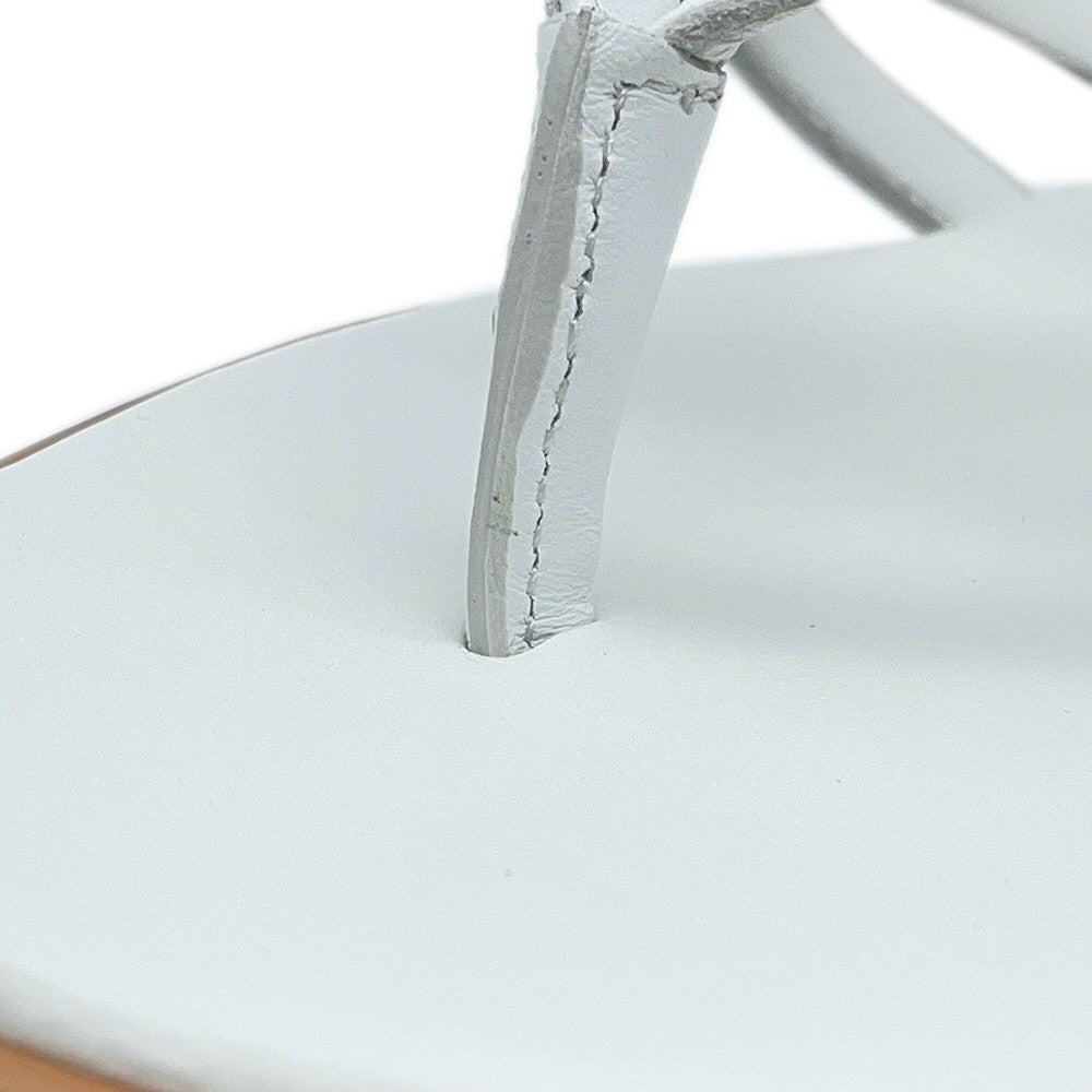 HERMES Sandals Miss WhiteH261038Z Calf Leather Size 36