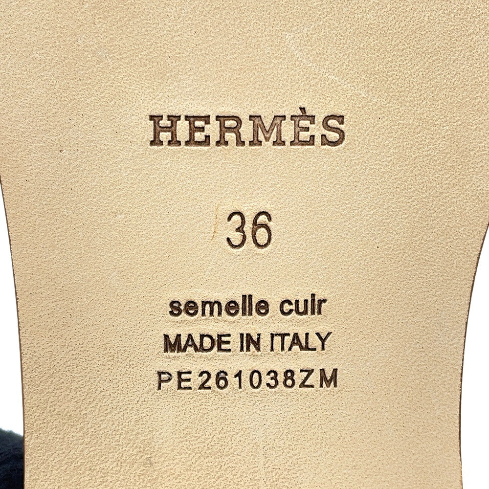 HERMES Sandals Miss WhiteH261038Z Calf Leather Size 36