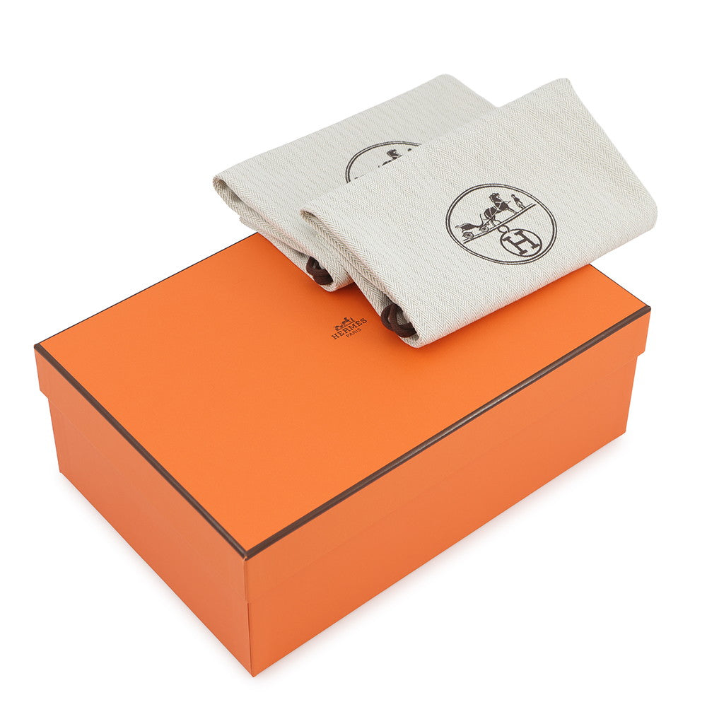 HERMES Sandals Miss WhiteH261038Z Calf Leather Size 36