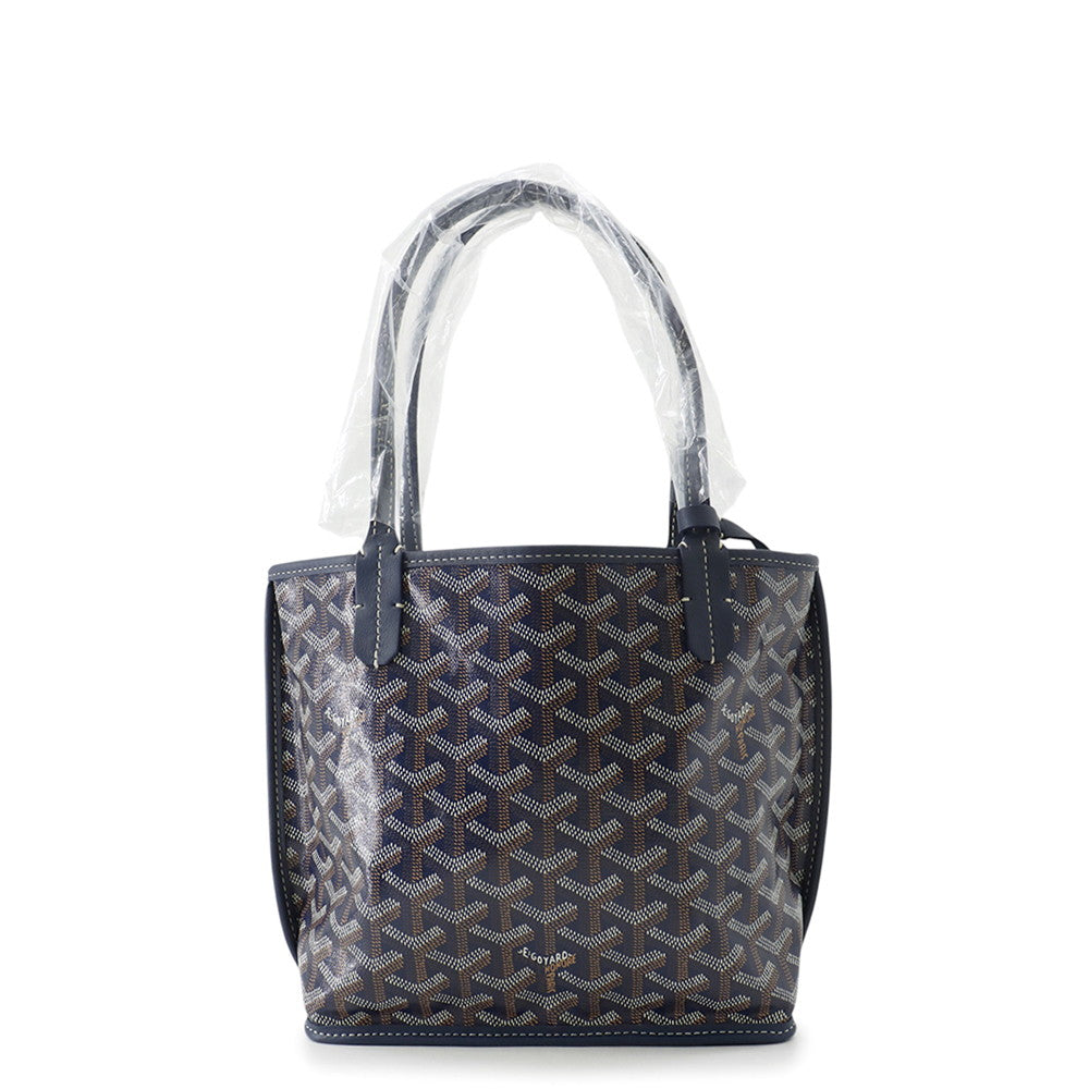 GOYARD Ange Pouch NavyANJCROMINCG12TY12P PVC Leather Size Mini