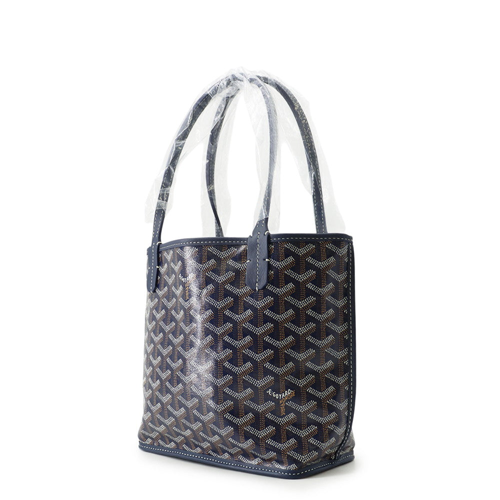 GOYARD Ange Pouch NavyANJCROMINCG12TY12P PVC Leather Size Mini