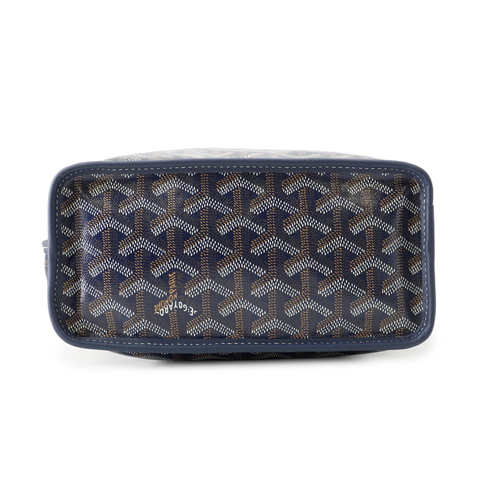 GOYARD Ange Pouch NavyANJCROMINCG12TY12P PVC Leather Size Mini