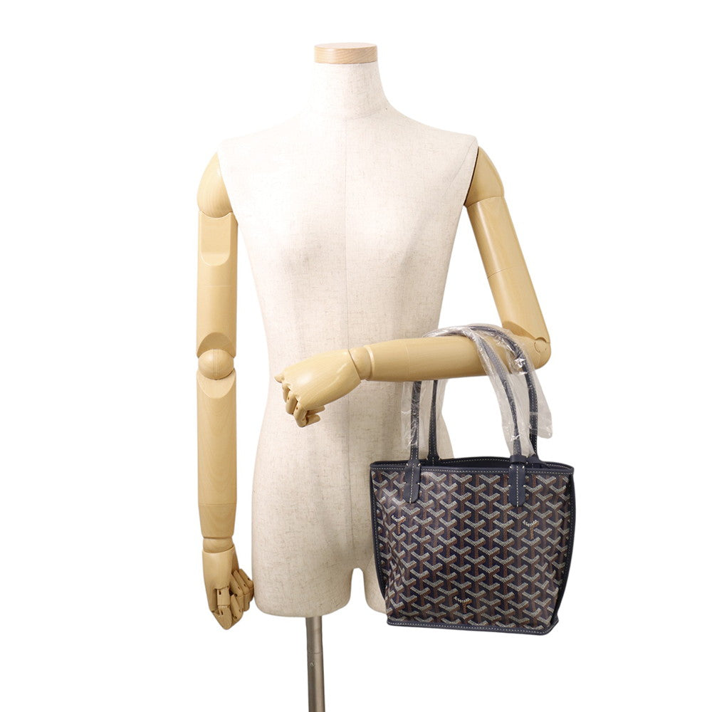 GOYARD Ange Pouch NavyANJCROMINCG12TY12P PVC Leather Size Mini