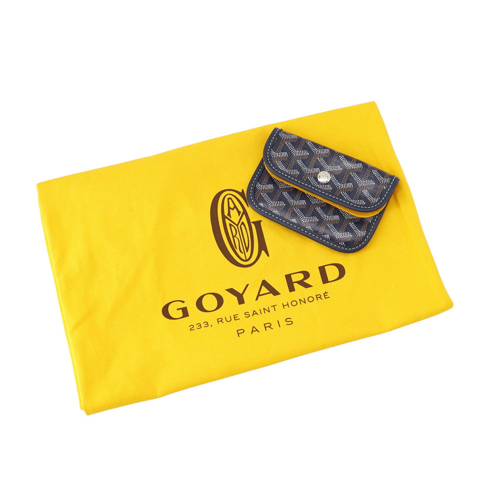 GOYARD Ange Pouch NavyANJCROMINCG12TY12P PVC Leather Size Mini