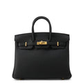 HERMES Birkin Black Togo Leather Size 25
