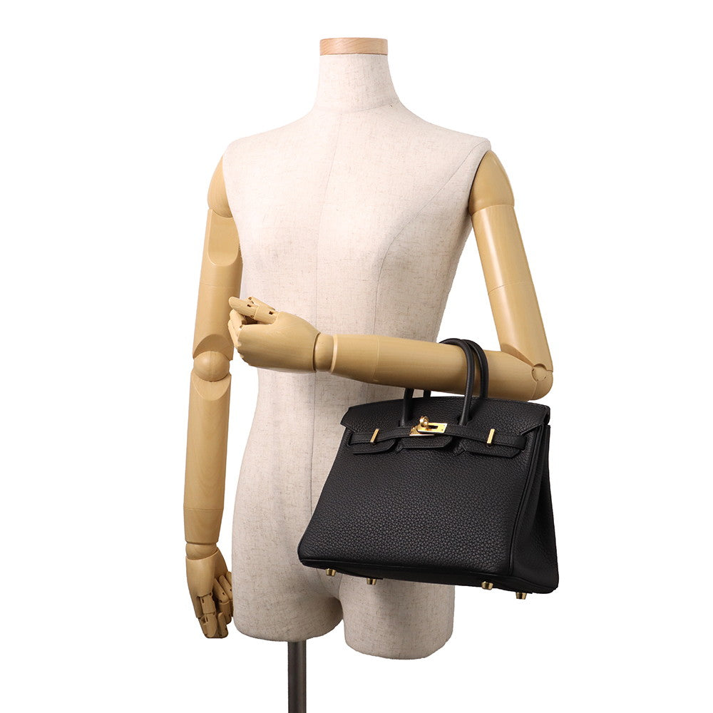 HERMES Birkin Black Togo Leather Size 25