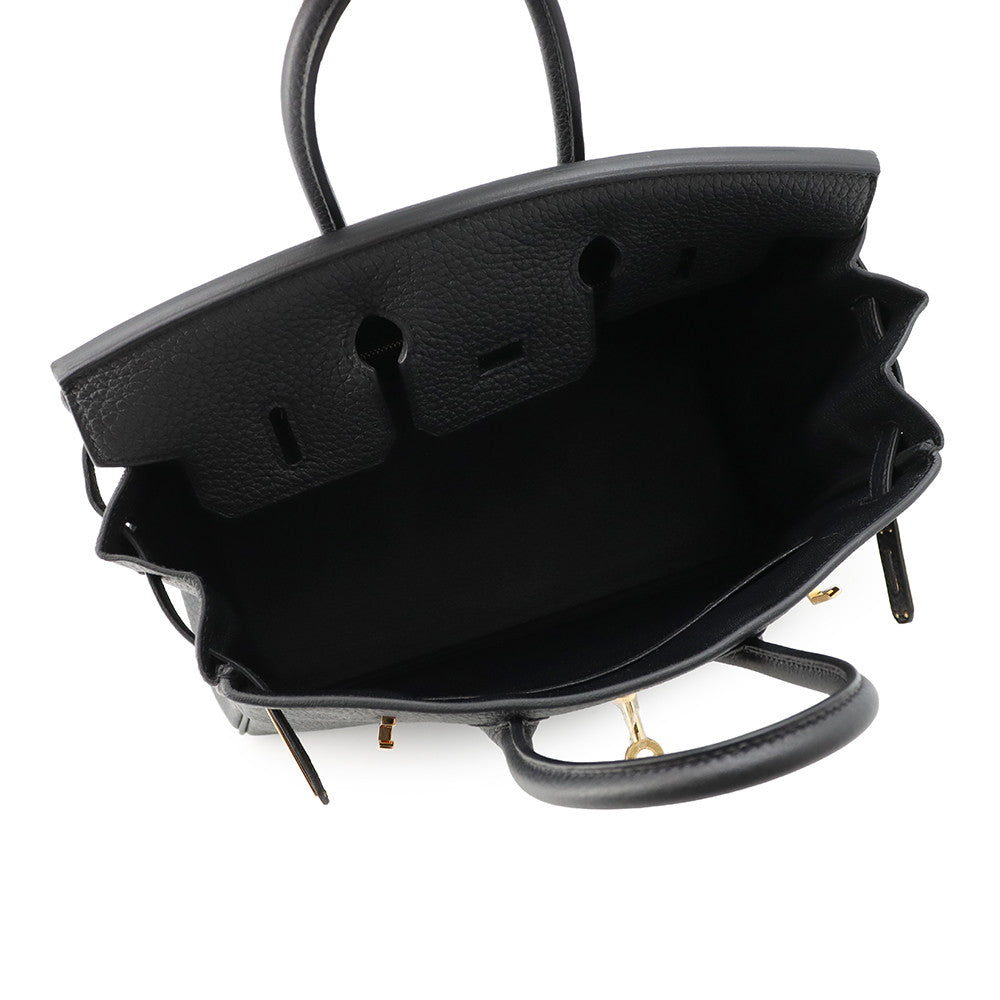 HERMES Birkin Black Togo Leather Size 25