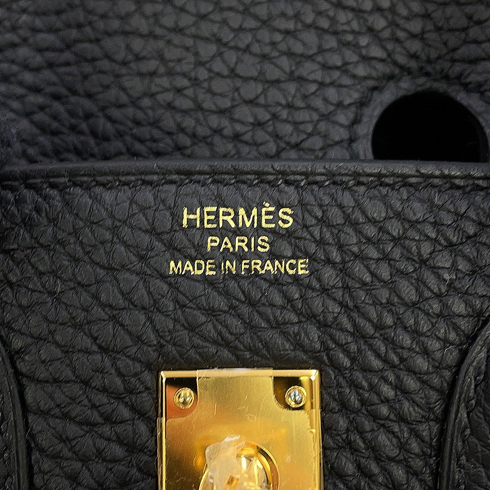 HERMES Birkin Black Togo Leather Size 25